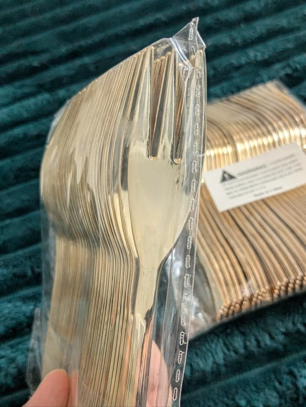 60 Gold Disposable Dessert Party Forks